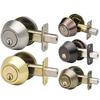 Single Cylinder Deadbolt, Round Deadbolt Lock with Keys, Modern Door Locks with Deadbolt, Deadbolt for Front Door Entrance