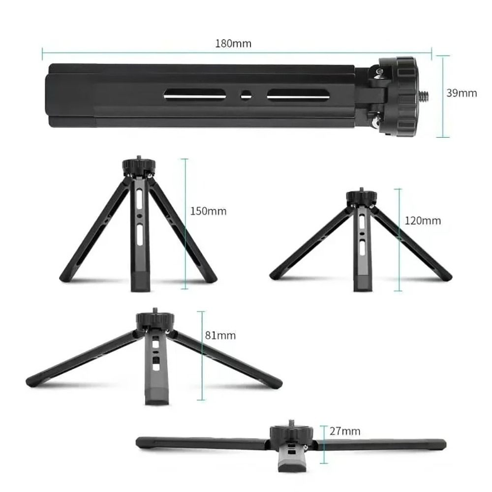 1/4 inch Screw Desktop Stand Tripod 360° Rotation Selfie Stick Camera Tripod Live Streaming