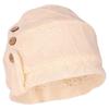 Vintage button summer stripe cold hat thin sweet cool style fashion niche design sense knitted hat women