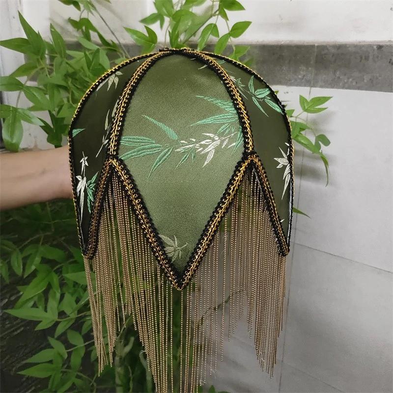 

Ретро французский абажур высококачественная ткань кисточка абажур бусины классический абажур спальня прикроватная лампа напольный светильник крышка