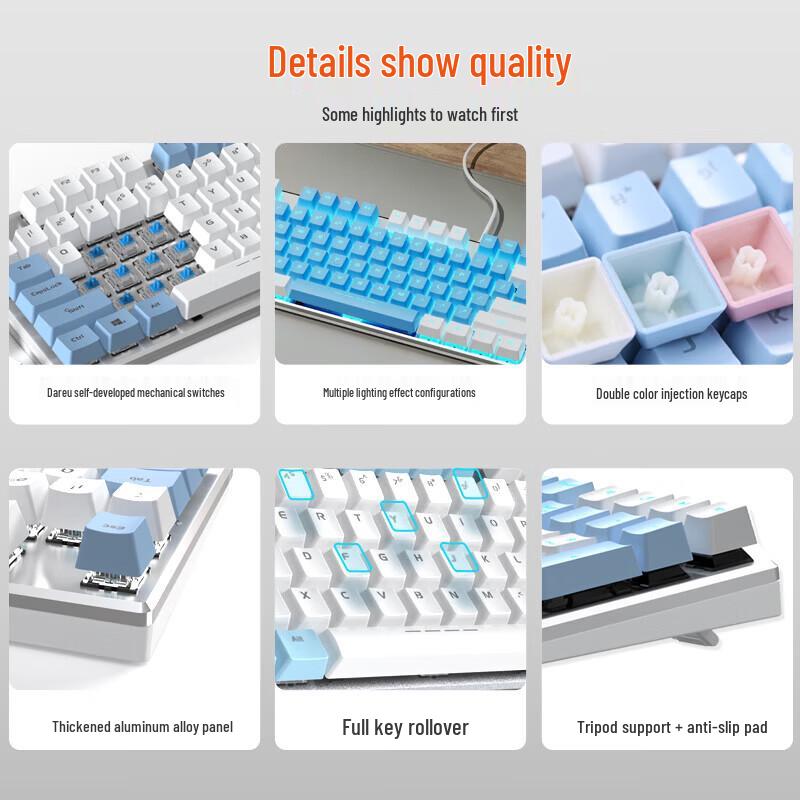 Dareu EK815 Wired 108-Key Mechanical Gaming Keyboard