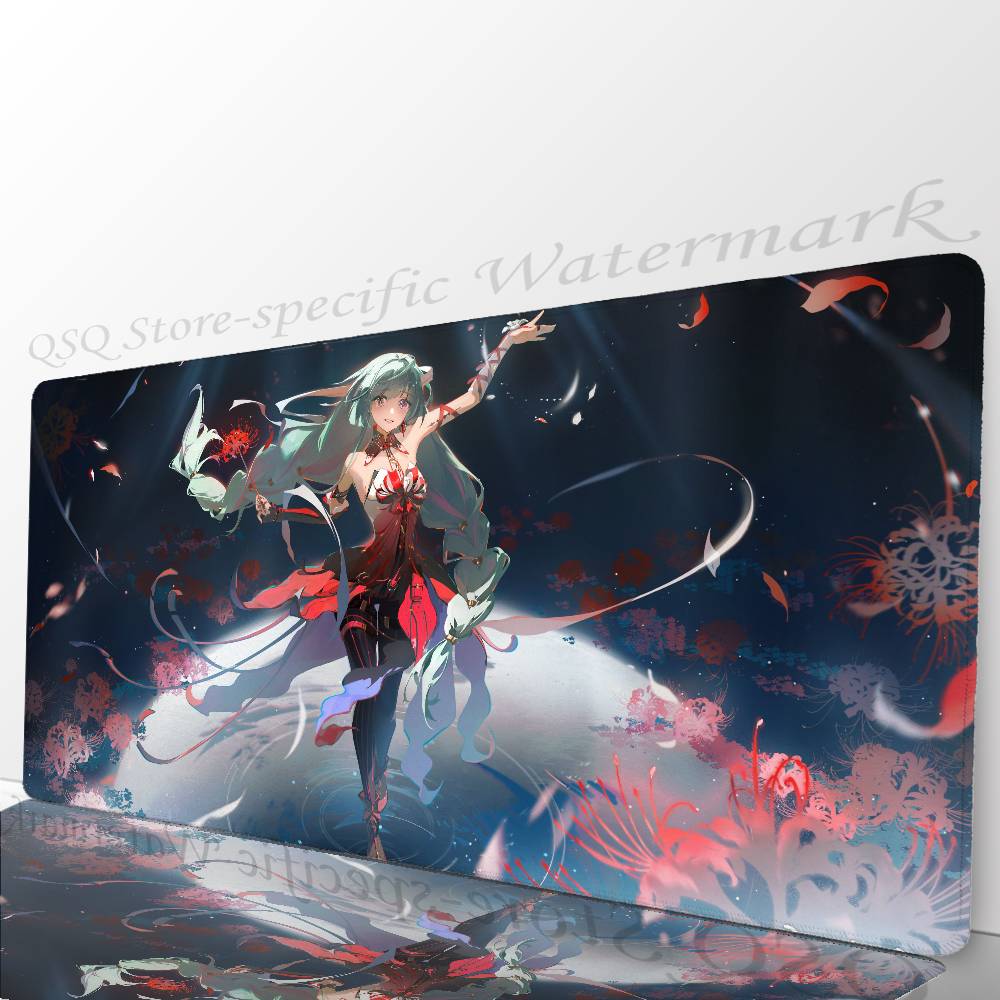 Philolova Anime Game W-Wuthering Waves Mousepad Mouse Mat Desk Mat With Pad Gaming Accessories Prime Gaming XXL Keyboard Pad P