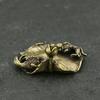 Retro Brass Goldfish Lotus Leaf Miniature Statue Home Decoration Incense Stick Brass Sculpture Office Desk Decoration