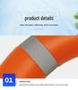 1.5kg Children's Thickened Plastic Lifebuoy - Large Buoyancy, Inflatable-Free, Marine-Grade.