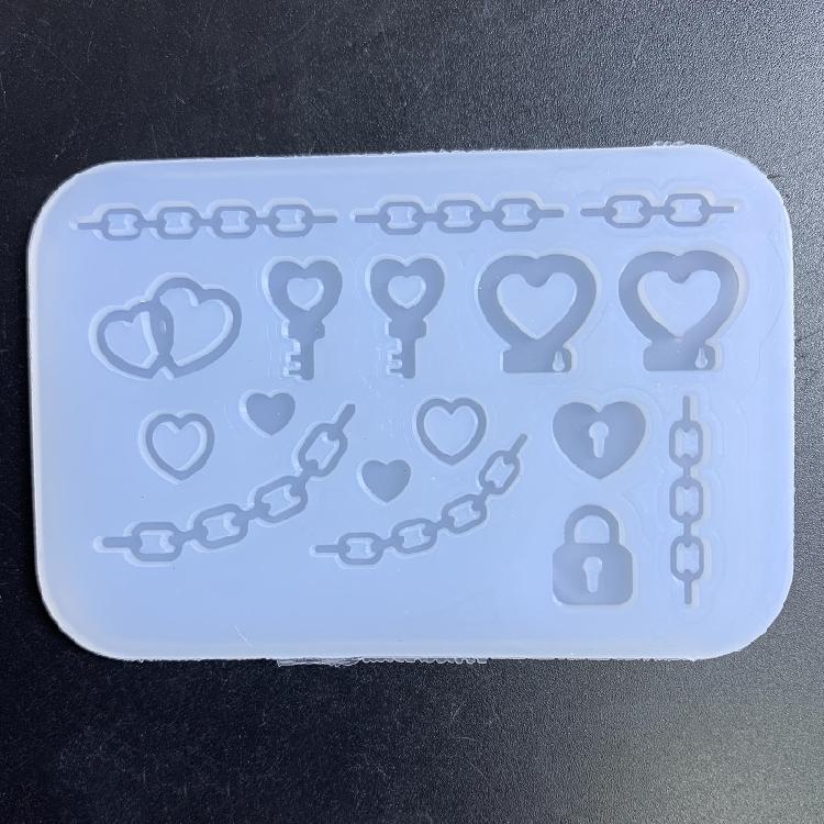 Quicksand Resin Art Mold Crystal Silicone Mold Epoxy Resin Keychain Pendant Mold