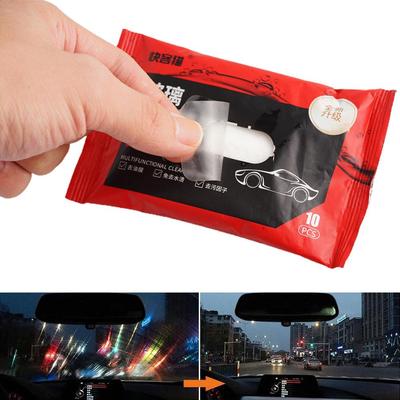Car Glass Oil Film Remover Windshield Glass Cleaner Car Glass Cleaner Wipes Compact Portable Dusting Wipes for Cars