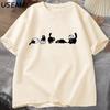 Tier Niedlich Bedrucktes Oberteil Kurzarm Damen Freizeit T-Shirts Damen