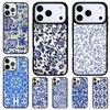 Blue And White Porcelain Phone Case for iPhone 17 Air 16 15 11 12 14 13 Pro Max Shockproof Cover