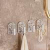 18/27pcs Wall Mounted Wall Hook Transparent Storage Rack Delicate Key Hooks  Home