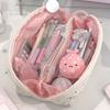 Korean Polka Dot Pencil Case Shell Shape Large-capacity Pen Bag Multi-functional Stationery Organizer School Supplies
