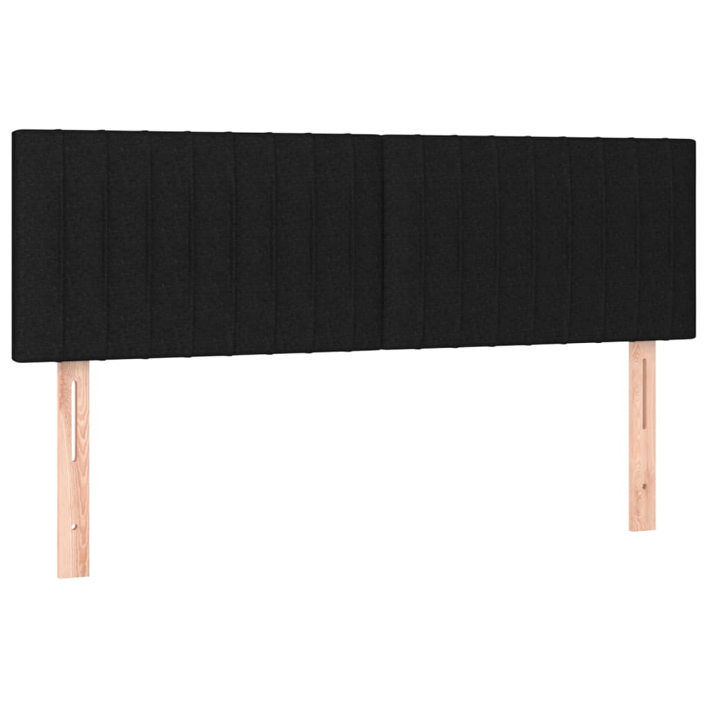 Vidaxl Continental Bed with Mattress, Black, Fabric, 140X190 Cm