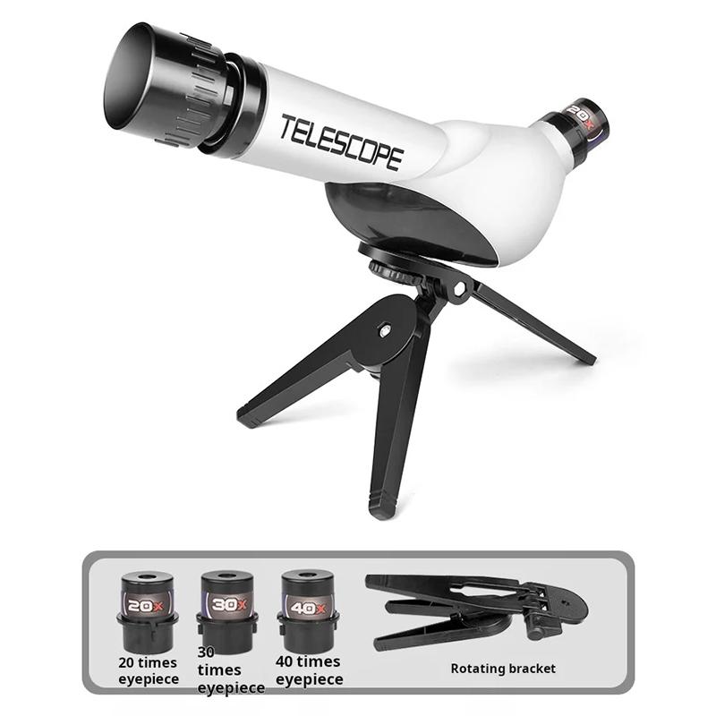Kids STEM Telescope with 3 Eyepieces Science Experiment Teaching Portable Astronomy Telescope Toys for Children Birthday Gifts