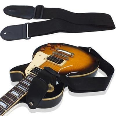 1 Stück 68cm-125cm Universal Gitarrengurt Verstellbarer Nylon Gitarrengurt mit PU-Lederenden für Folk Holz Klassisch