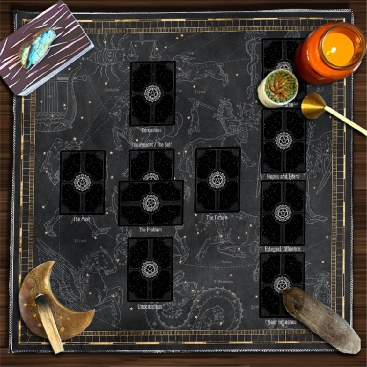 Lesekarten Astrologie Tischdecke Tarots Divinationen Tischdecke Altartuch Divinations Brettspiel Zubehör