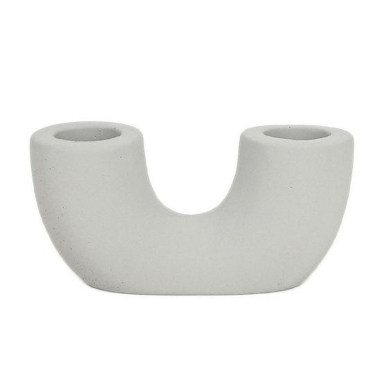 Portacandele in Cemento, Moderno Supporto Decorativo per Candeliere, Portacandele Conico Nordico per Centrotavola Matrimonio Festa, Scrivania da Pranzo, Mensola