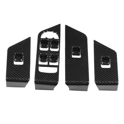 4Pcs Carbon Fiber Window Lift Button Cover Trim Frame for Land Rover Range Rover Evoque 1217