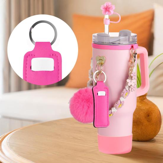 Tumbler Sleeve Wasserflasche Schutzhülle Set Silikon Flaschenhülle mit Griffband Strohhalm Deckel Becher Deko Zubehör für Stanley Tumbler
