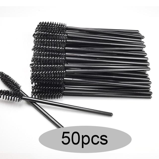 50 /100 /300 /500pcs Eyebrow Eyelash Brushes Eyelash Spoolies Mascara Wands Disposable Applicator For Eyelash Extension Makeup Tool