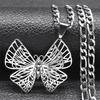 Fashion Hollow Butterfly Necklace for Women Stainless Steel Gold Color Insect Clavicle Chain Necledced Birthday Jewelry Gifts