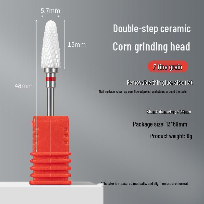 Ceramic Nail Grinding Head: Corn & Umbrella Types for Polish and Dead Skin Removal