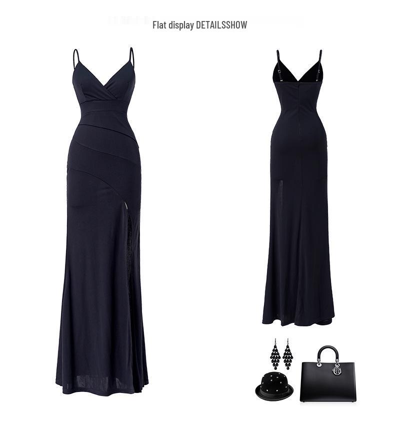 Elegantes tief ausgeschnittenes Bodycon-Abendkleid - Damen-Socialite-Nachtclub-Outfit