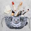 Women's Travel Drawstring Bag Cute Cat Theme Portable Gift Bag For Cat Lovers