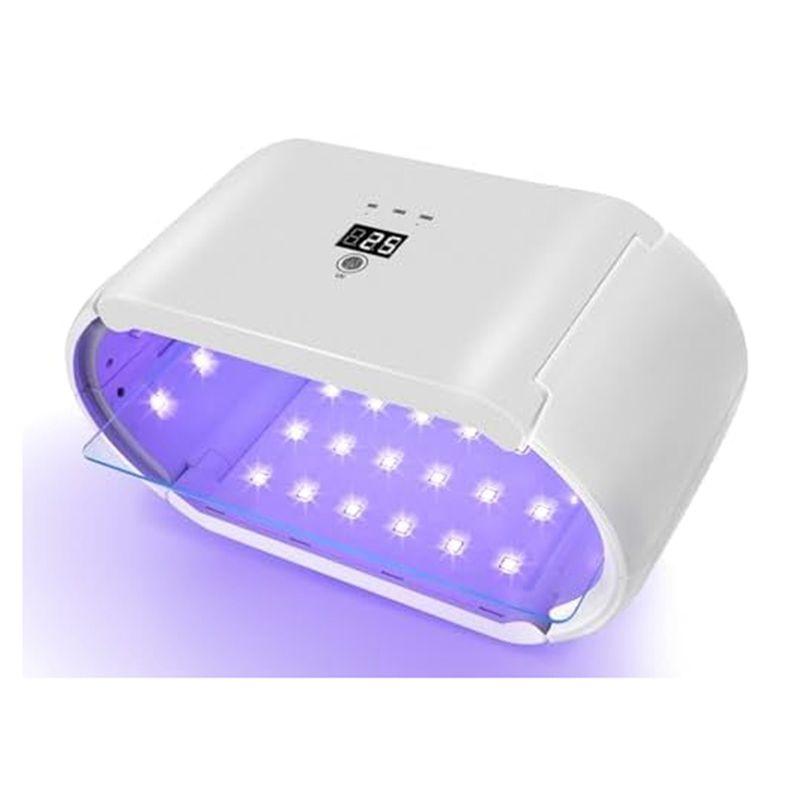 

ABJI-Uv Resin Light Uv Resin Curing Light For Resin-Two-Sided With Digital Display Timer 48 LED Foldable EU Plug белый