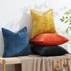 Olanly Couch Throw Pillow Covers Set of 2 Decorative Soft Neutral Chenille Pillow Cases Solid Velvet Pillow Covers For Sofa