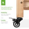 Raised Garden Bed 48x24x32-inch Mobile Elevated Wood Planter with Lockable Wheels and Storage Shelf Natural Color Durable Wood