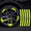 Car Wheel Hub Reflective Sticker Tire Rim Reflective Strips For Toyota Hilux Prius Auris Corolla Camry Auto Accessories Styling