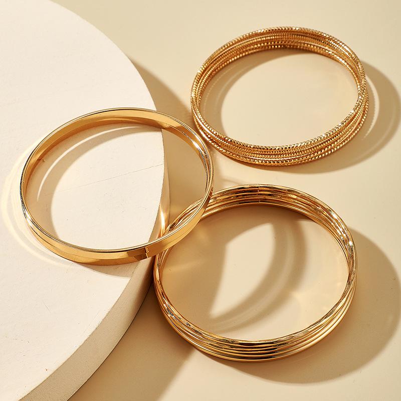DIEZI Bohemian Vintage Hip Hop Gold Color Chain Bracelet Women Men Fashion 14pcs/Set Bangle Gift Wholesale 2025 New Jewelry