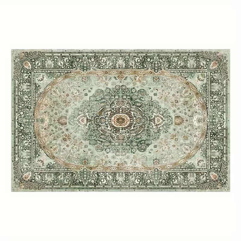 Carpet Floral Print Office and Coffee Shop Decor Dormitory Indoor Luxurious Easy Care Foyer Easy Flannel Rug Decorative