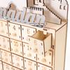 30-Day Ramadan Wooden Countdown Calendar with LED Lights Middle Eastern Castle Silhouette Eid Mubarak Festival Decor Home