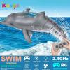 RC Delfinfisch Spielzeug Licht RC Boot Elektrisch Wasserdicht 2,4G Fernbedienung Schwimmendes Tier Spielzeug für Jungen Kinder Geburtstag Weihnachten Geschenke