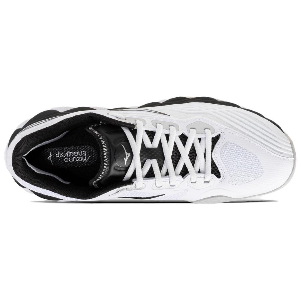 Mizuno Wave Enforce Tour 2 Comfortable Fit Shock Absorption Durable Low Top Tennis Shoes Unisex Sneaker White Black 61GA260009