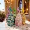 12Pcs Paper Eid Mubarak Gift Box Moon Castle Pattern Moon Lantern Box  Ramadan Celebration