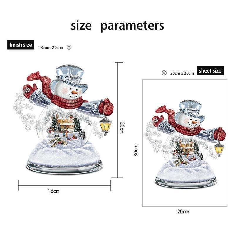 Christmas Tree Rotating Sculpture Train Decoration Window Stickers Christmas Decorations Winter Home Furnishings