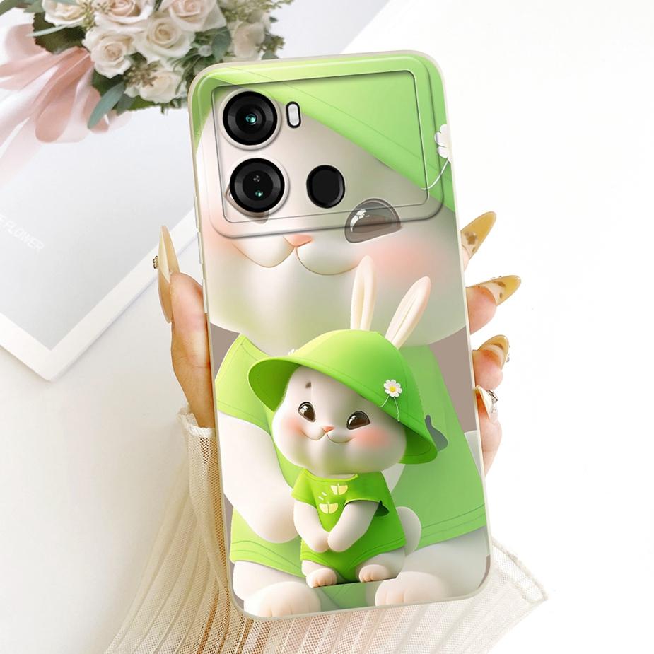 For Itel P40 Plus Case P683L Cute Rabbit Cartoon Cover Soft Silicone Phone Case For Itel P40 P 40 ItelP40 P40+ Back Cover Fundas