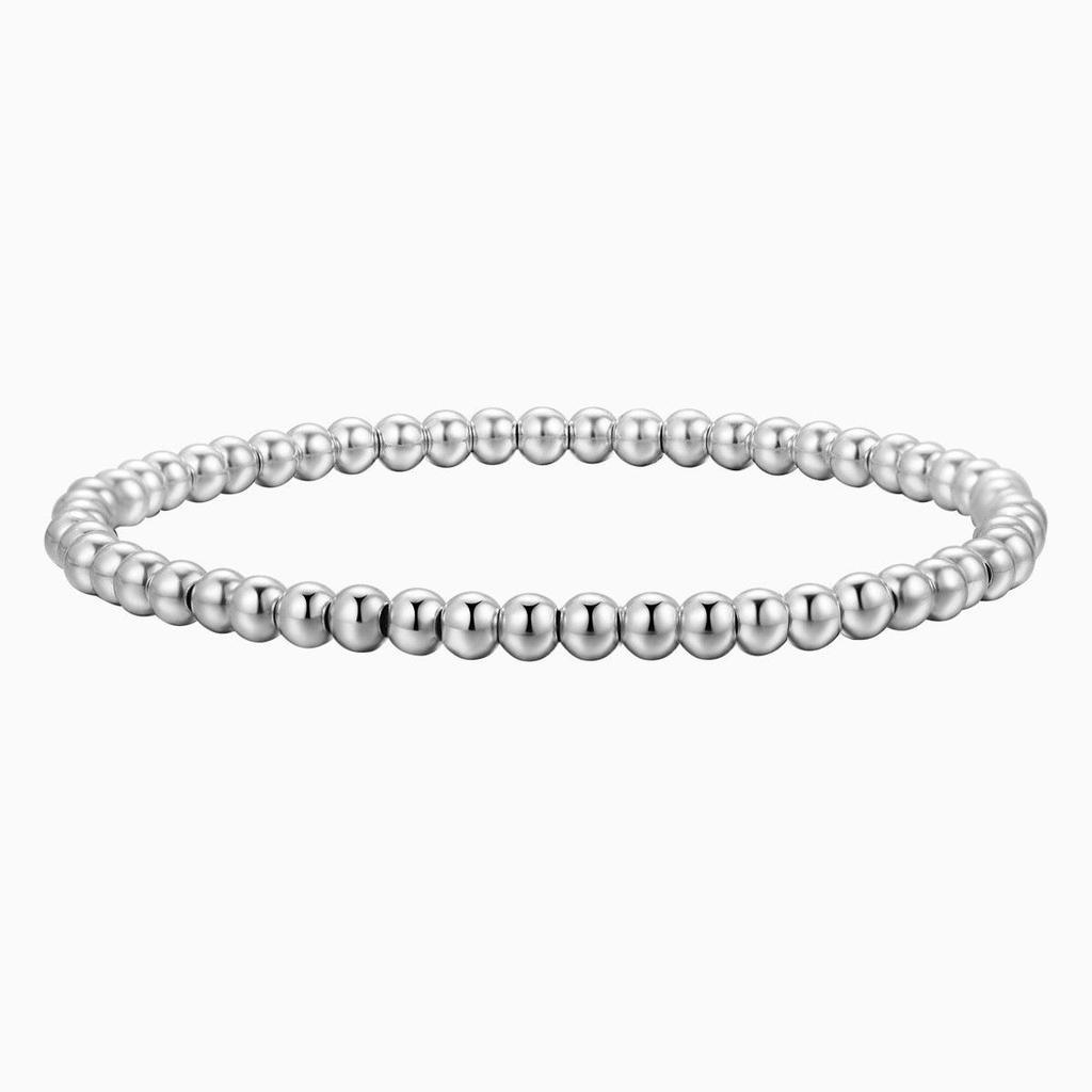 European/American Style Waterproof, Wear-Resistant Women's Beaded Elastic Bracelet - Fashionable, Stackable, and Simple Design