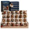 Dagelijkse Verrassing Minigame 24 Dagen Adventskalender 2026, Schotse Hooglander/Paard/Hond Beeldjes Kerst Aftelling Kleine Beeldjes Verzameling Kalender,