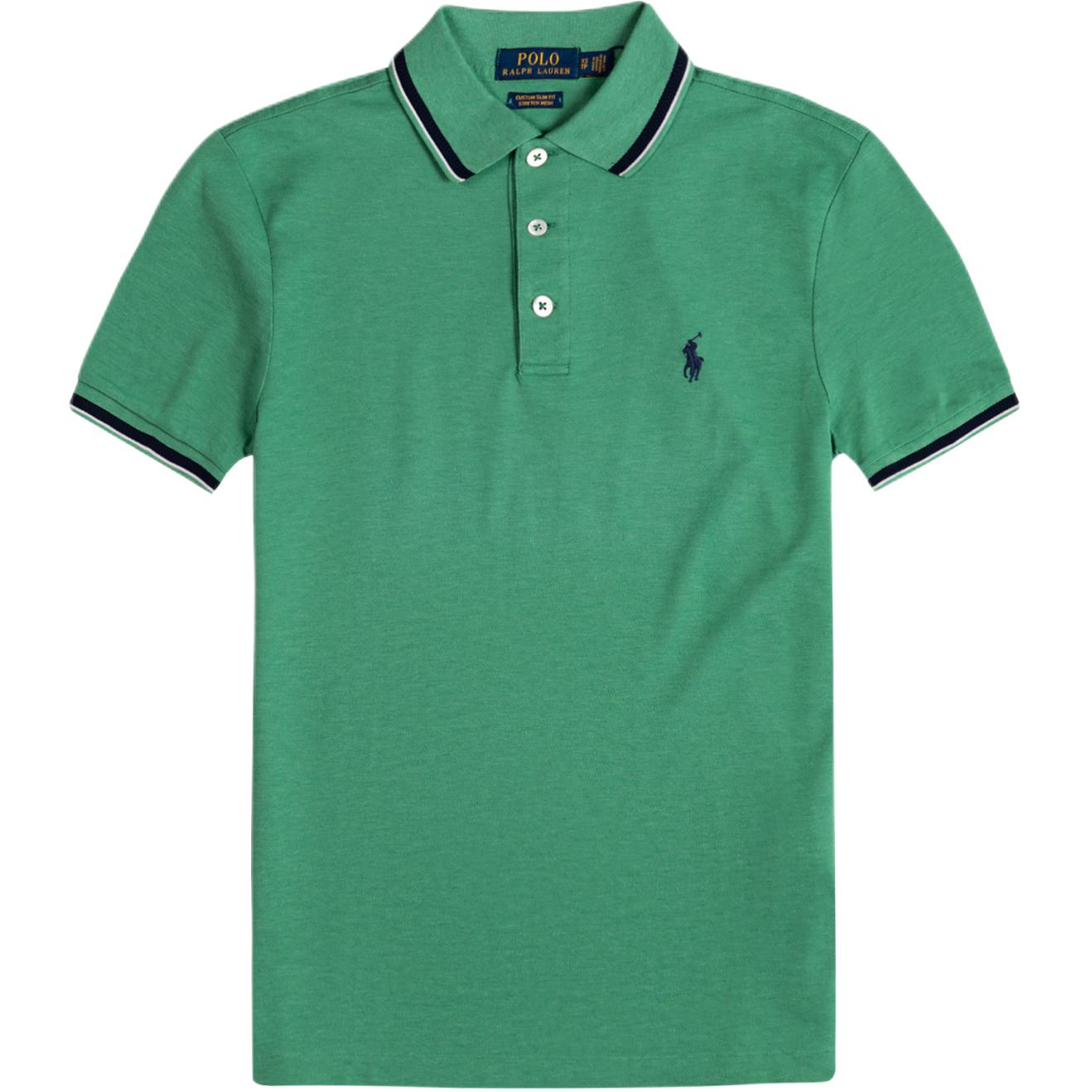 

Polo Ralph Lauren Вышитый пони Поло с полосатой отделкой и коротким рукавом Мужские топы 710782636-005 XS