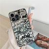 Graffiti Phone Case For Iphone 17 Air 16 15 Pro Max 14 Plus 16E Coque 13 Pro 12 Mini 11 Clear Cover Silicone Cute Shell Soft Cap