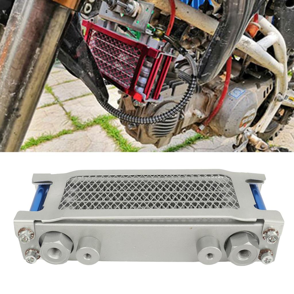 17PCS Motorcycle Oil Cooler Set Aluminum 4 Row Engine Oil Cooling Kit Replacement for Monkey 125 ‑140