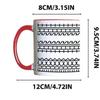 Hidden Message Coffee Mug - Sarcastic Novelty Cup with Black Geometric Design, Hand Wash Only, Funny Office Gag Gift , Coffee Cup