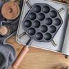 Grill Pan For Indoor Cooking 14 Holes Japanese Octopus Balls Plate Non-Stick Cast Iron Grill Pan For Stove Top for Outdoor