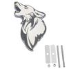 3D Metal Wolf Logo Car Front Grille Badge Side Fender Rear Trunk Emblem Sticker Decal  Car Exterior Decorative Accessories