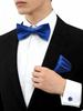 55 Styles Men Bow Tie Sets 3 Pcs Luxury Classic Stripe Pocket Square Cufflinks Paisley Floral Polka Dot Wedding Business