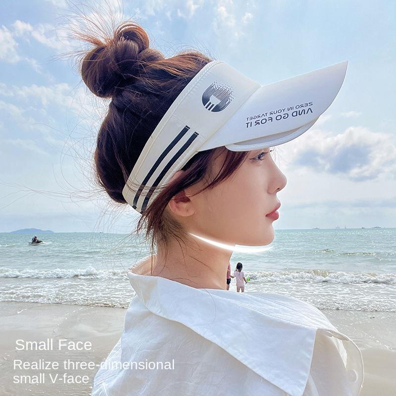 Hat Retractable Cap Brim Empty Top Fashionoutdoor Women Travel Beach Summer Sea Border UV Sun Men Shade Sunshade