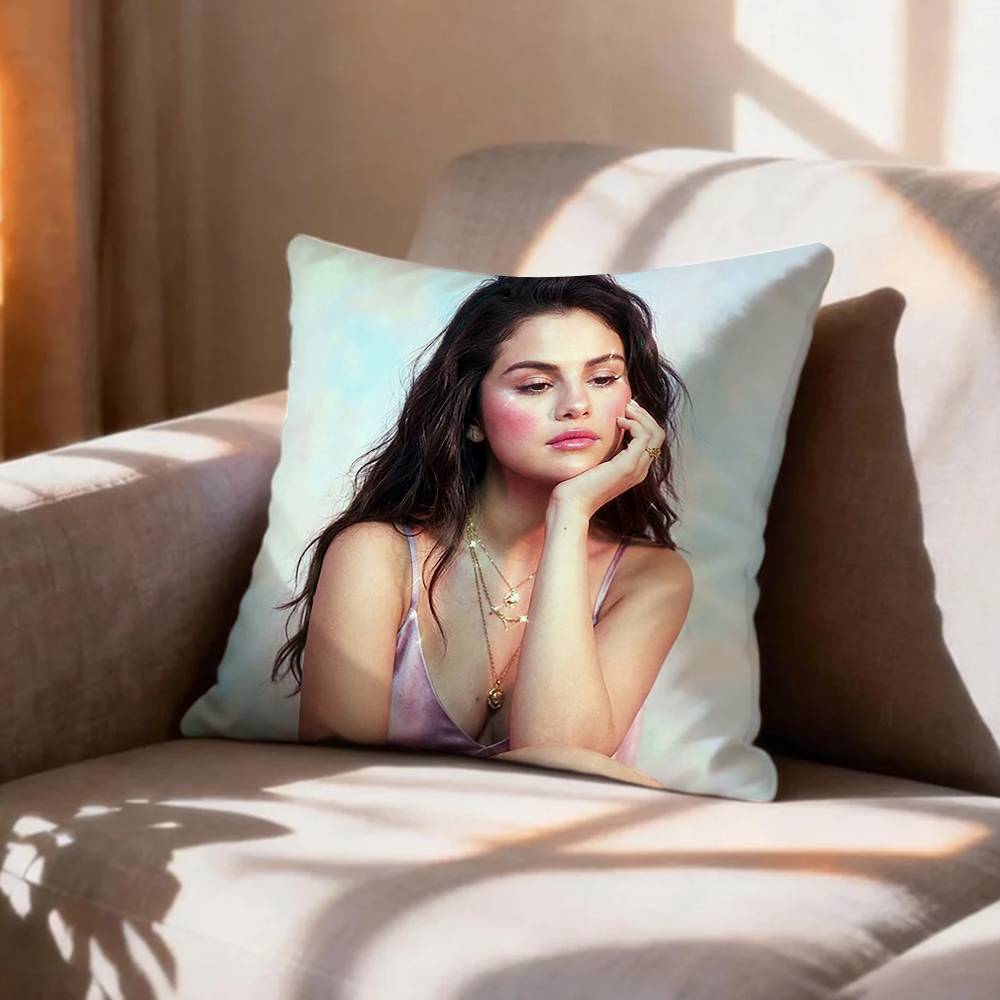 Sweet Girly SSelena Gomez Pillow Case Pattern Printed Pillowcase For Living Room Sofa Cushion Cover