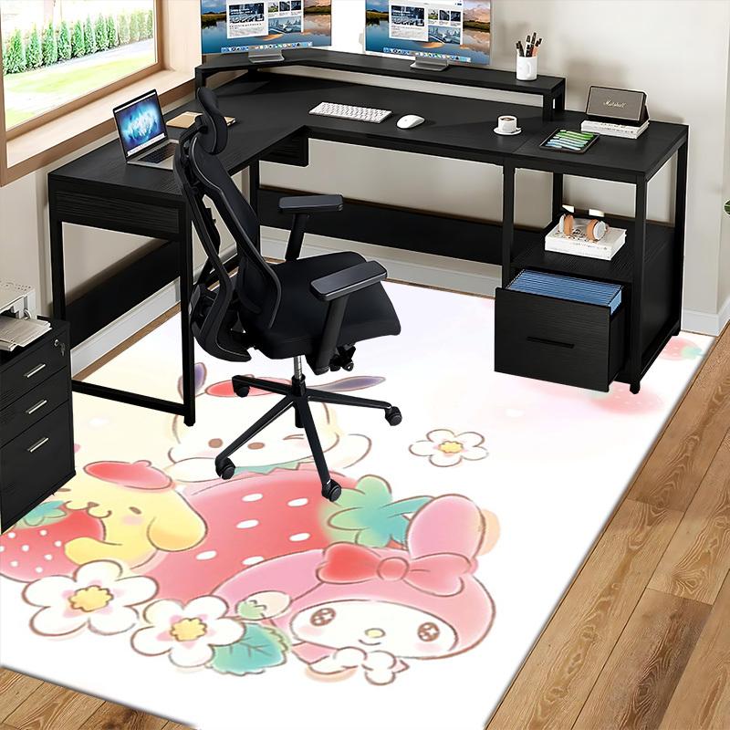 Anime Cartoon Design Chair Mat - Non-Slip Carpet for Office Chairs, Home Decor, Living Room, Bedroom, Game Room & Dormitory (Seasonal Gift).E084